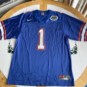 Nike Team Florida Gators Football Jersey Medium NCAA Mesh Blue Y2K